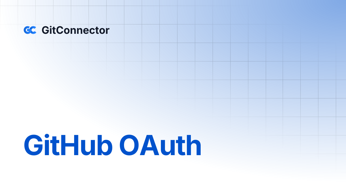 GitHub OAuth | GitConnector